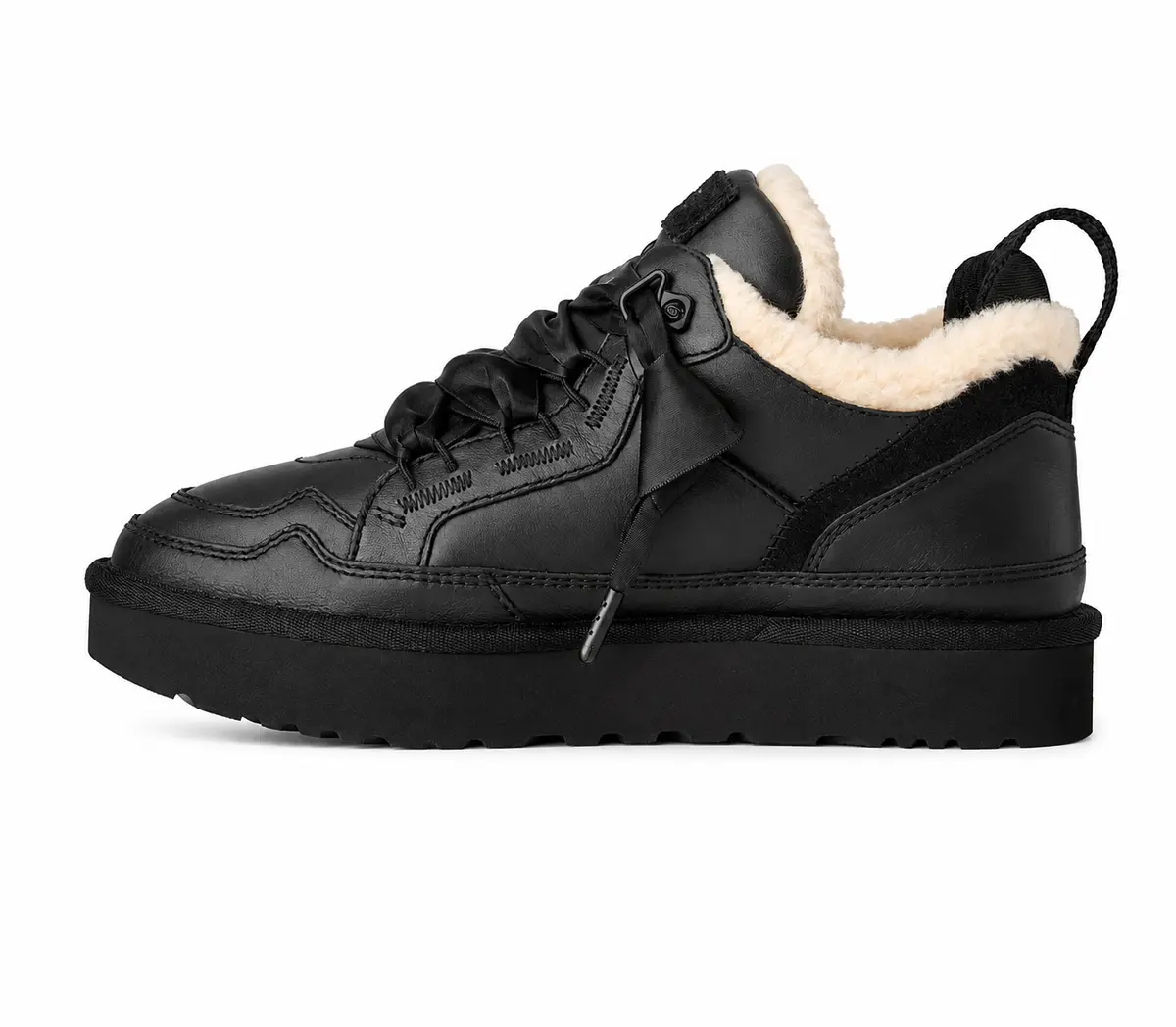 UGG Mens Lowmel Sneaker Black Leather — Black, дополнительный вид